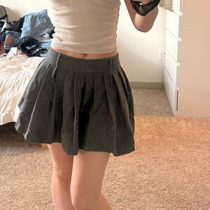 Dark Pleated Skirt